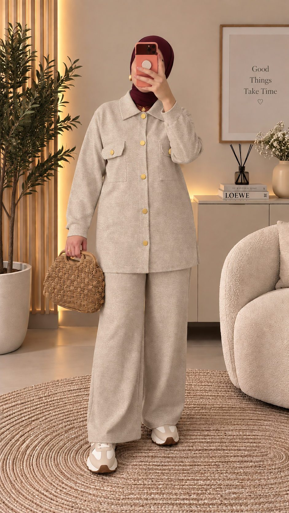 Elegante strick zweiteiler set