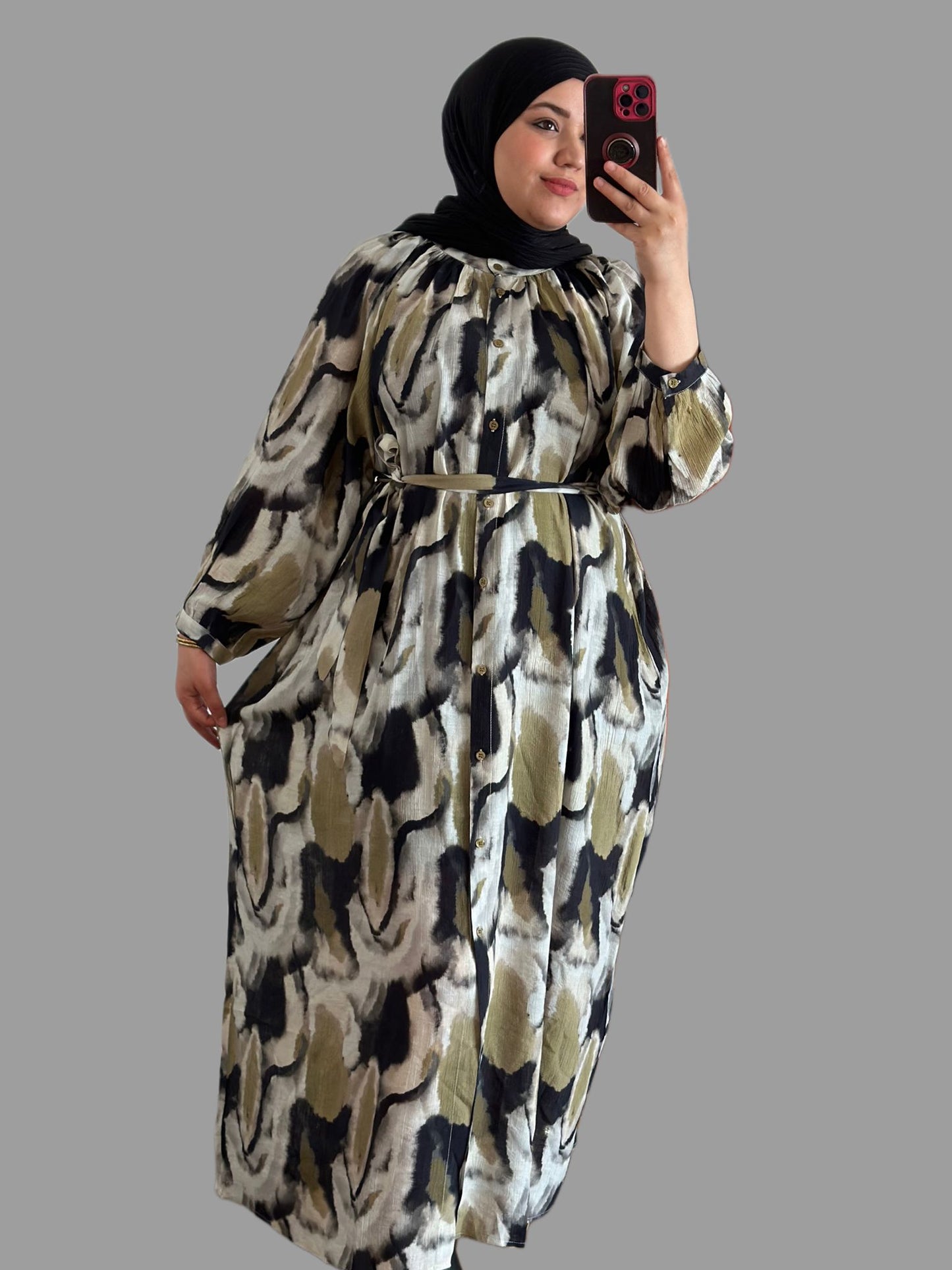 LAYNA kleid in der Farbe kaki