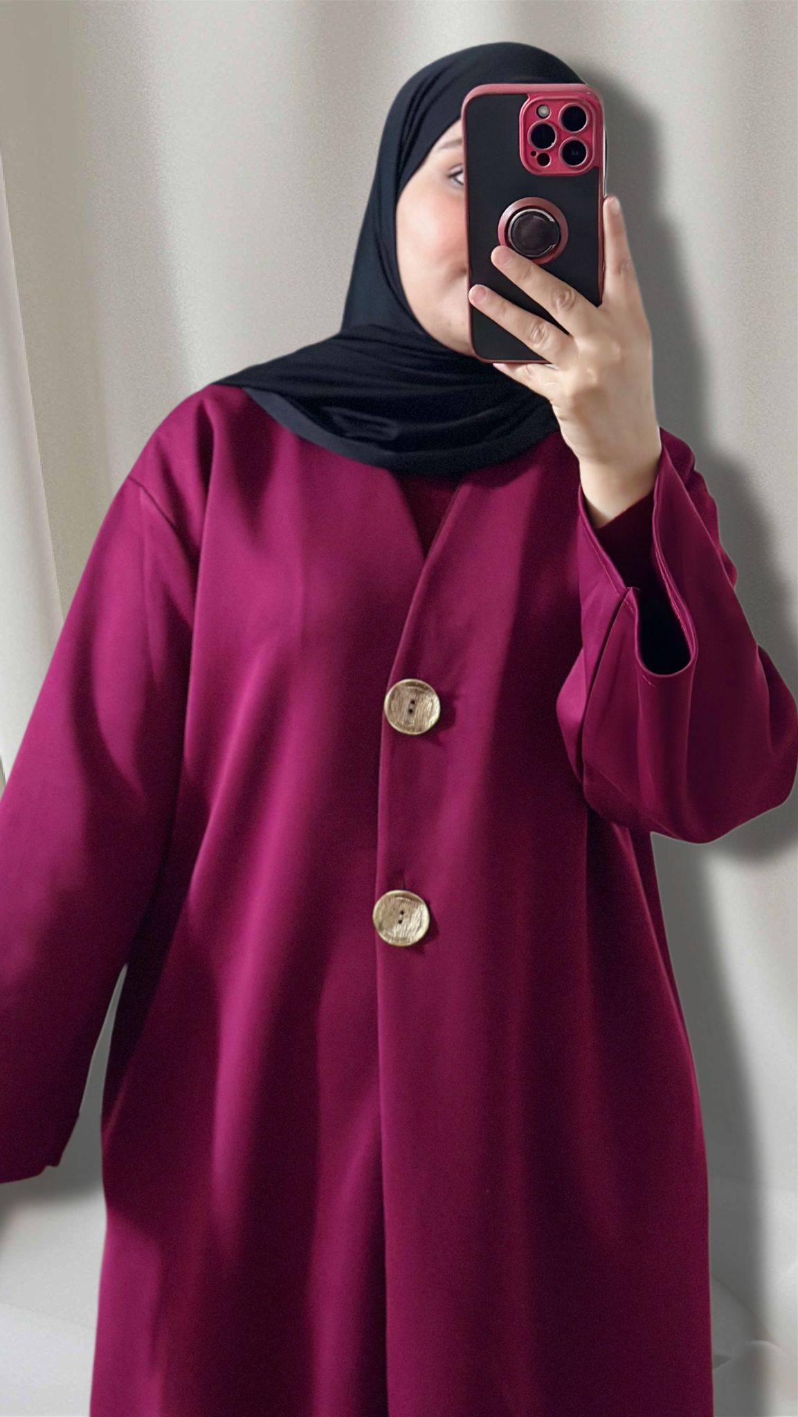 MARWAS kimono in weinrot