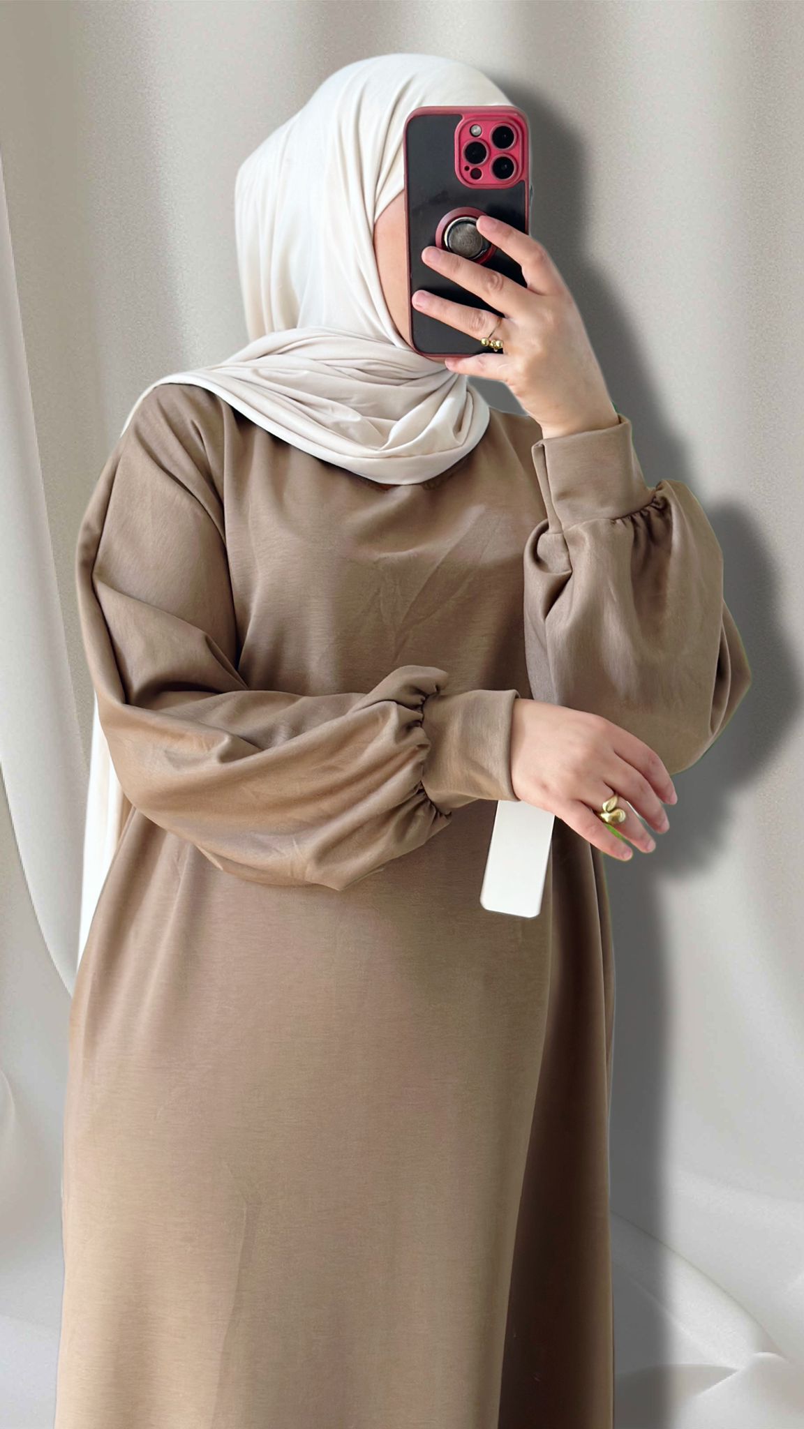 NADIAs abaya in kamele farbe