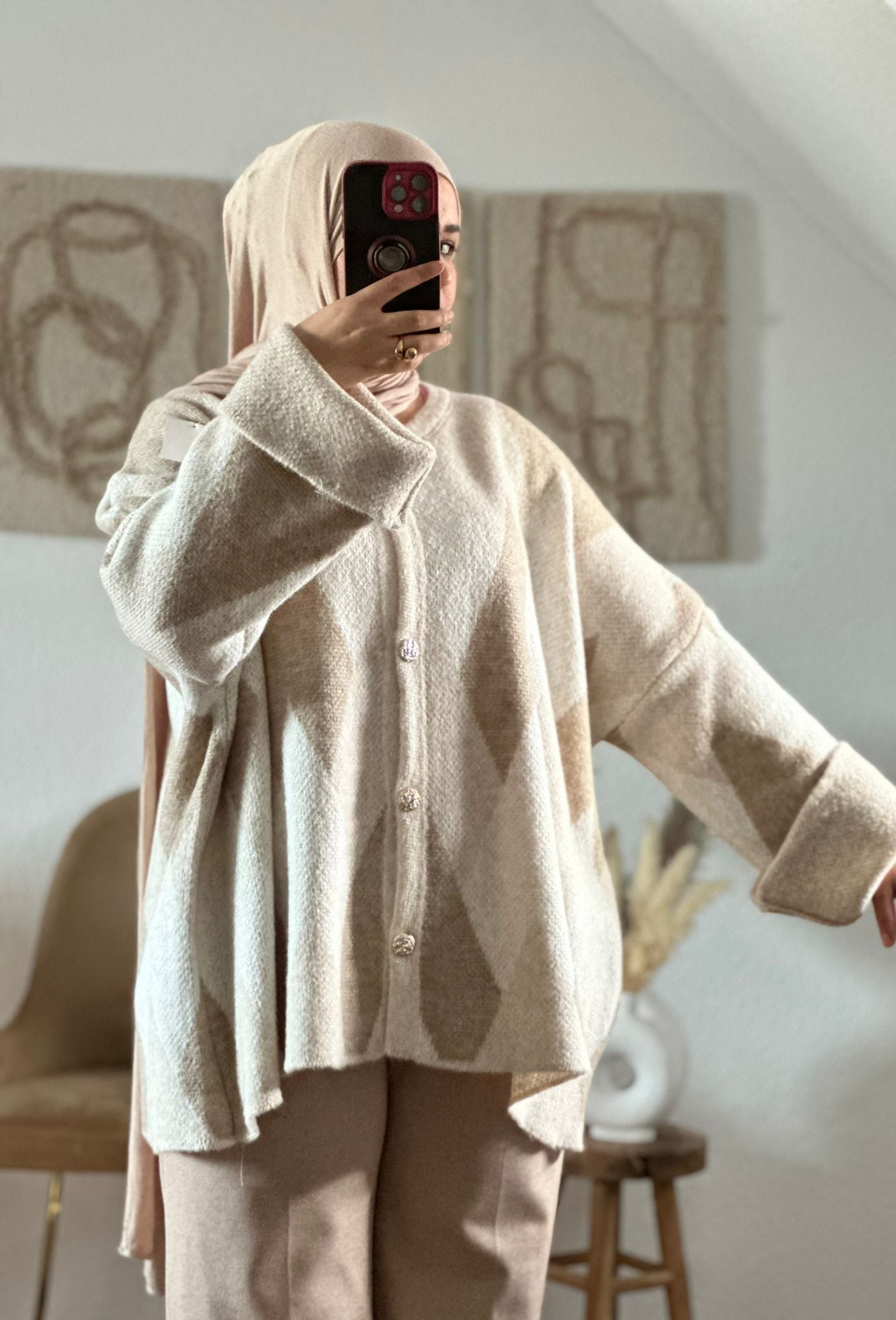 ILINAs Oversize-Wollhemd