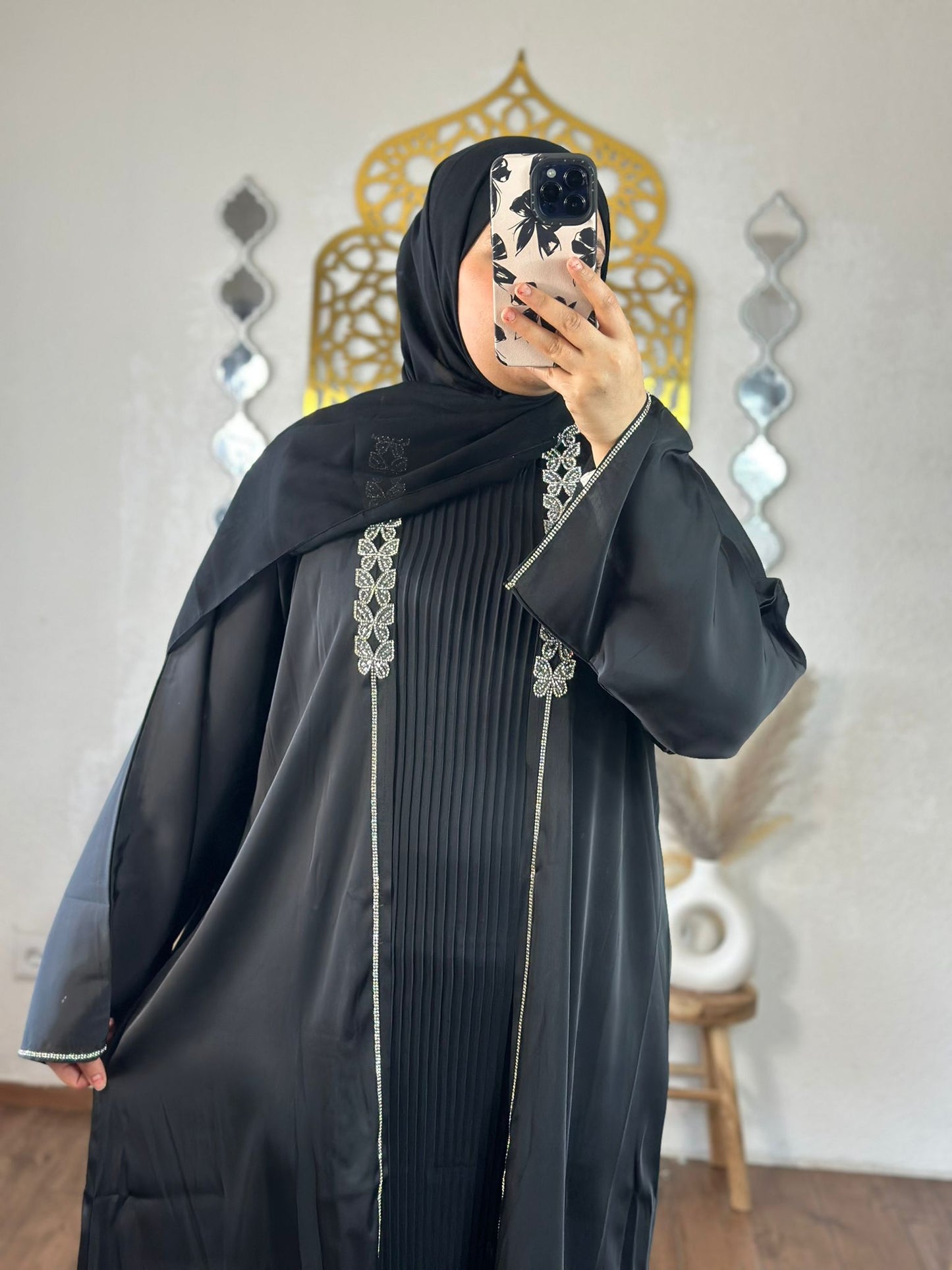 Luxuriöse dreiteilige Abaya
