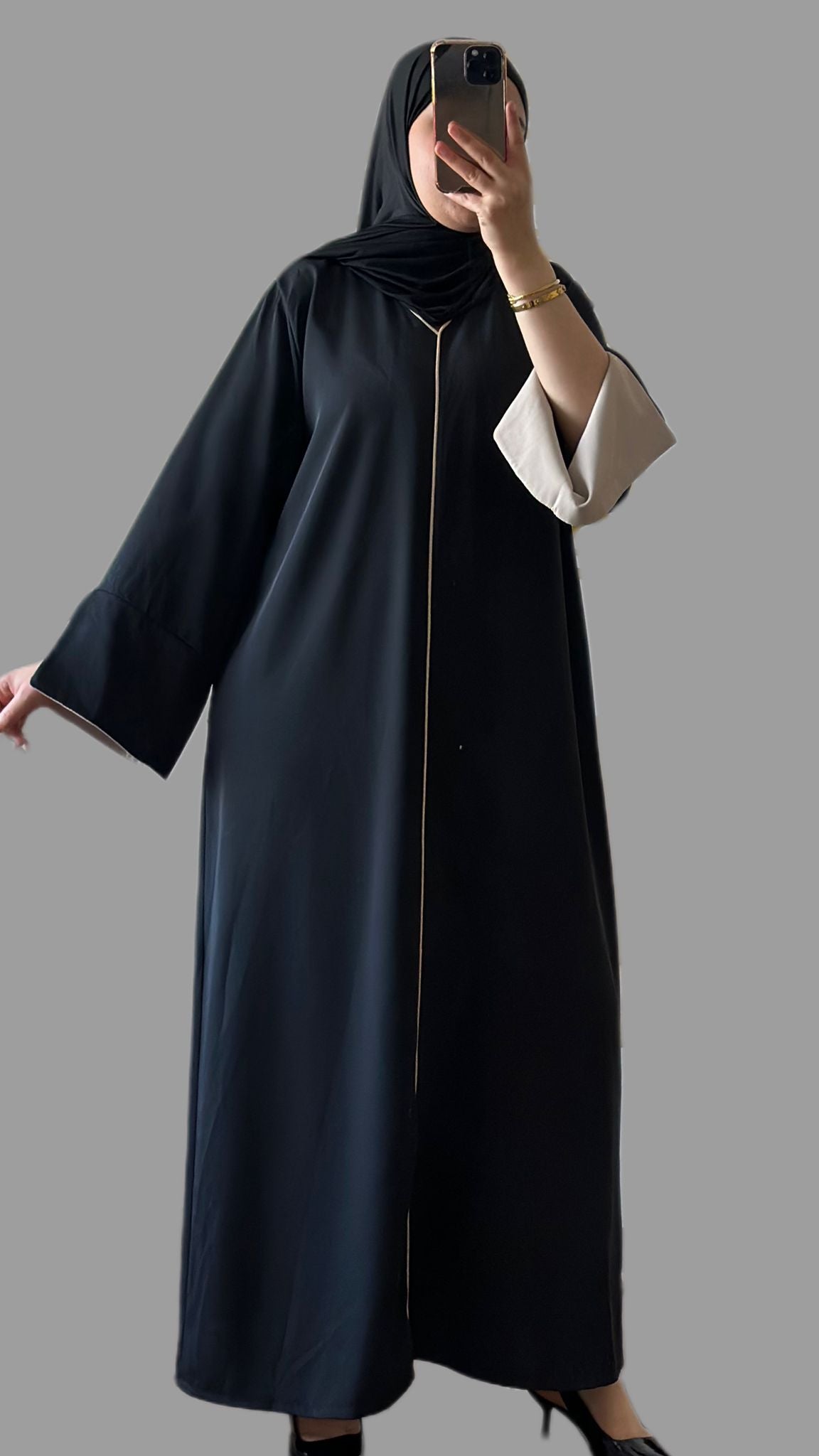 ELlegante abaya in der farbe schwarz