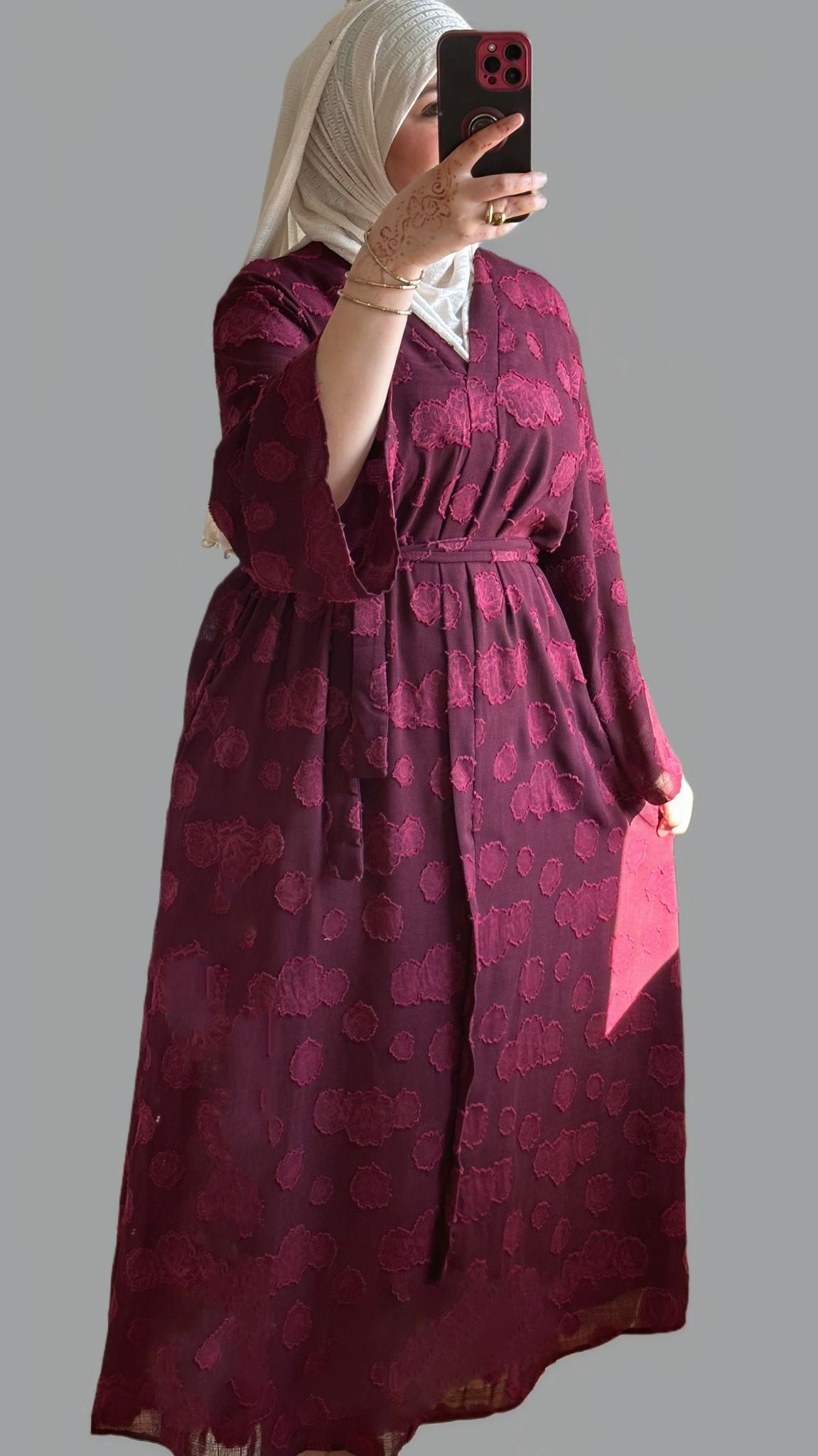 SAMA kleid in der farbe weinrot