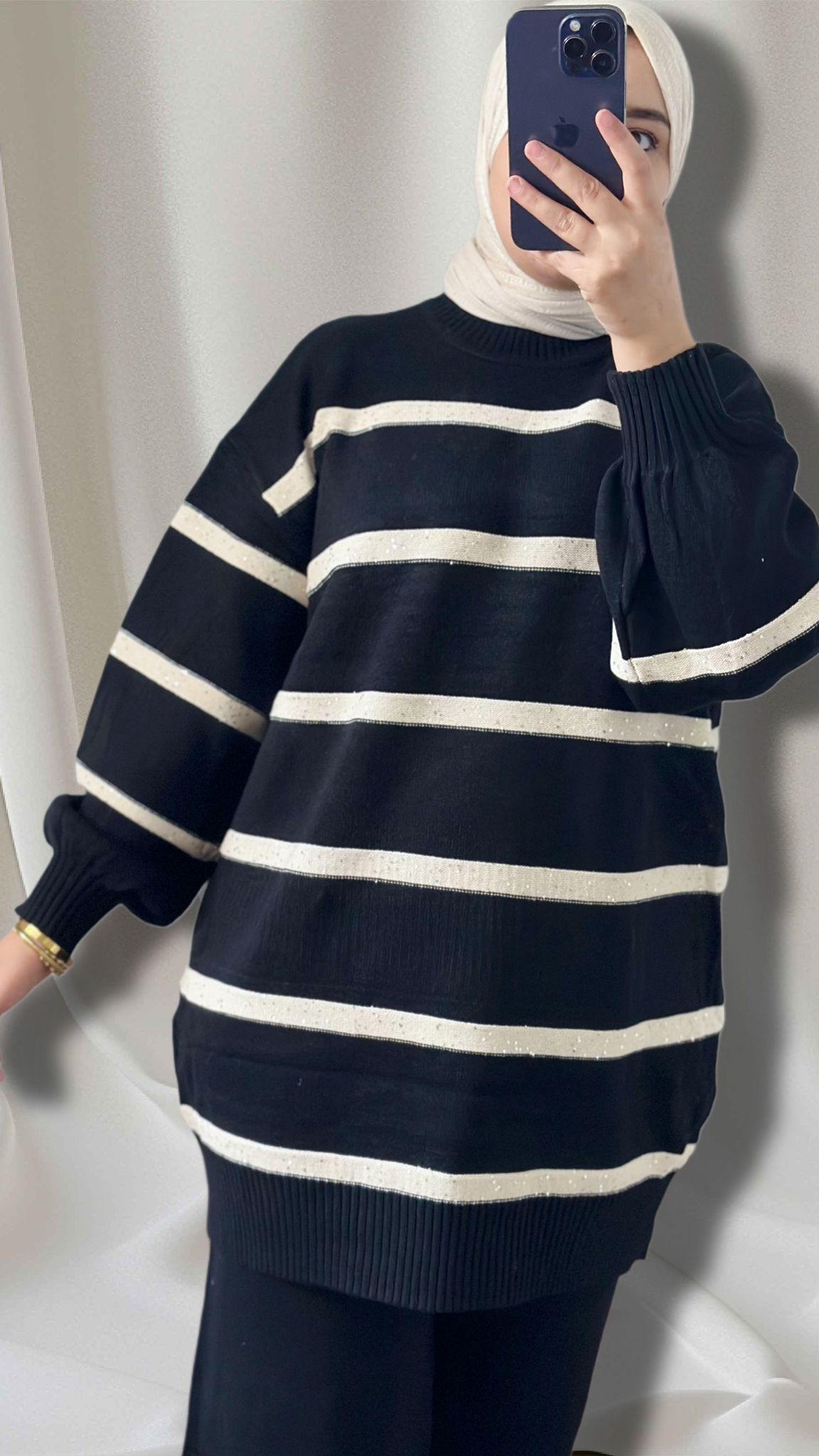 NADIA Zweiteiliges Strick-Set – Hose & Pullover
