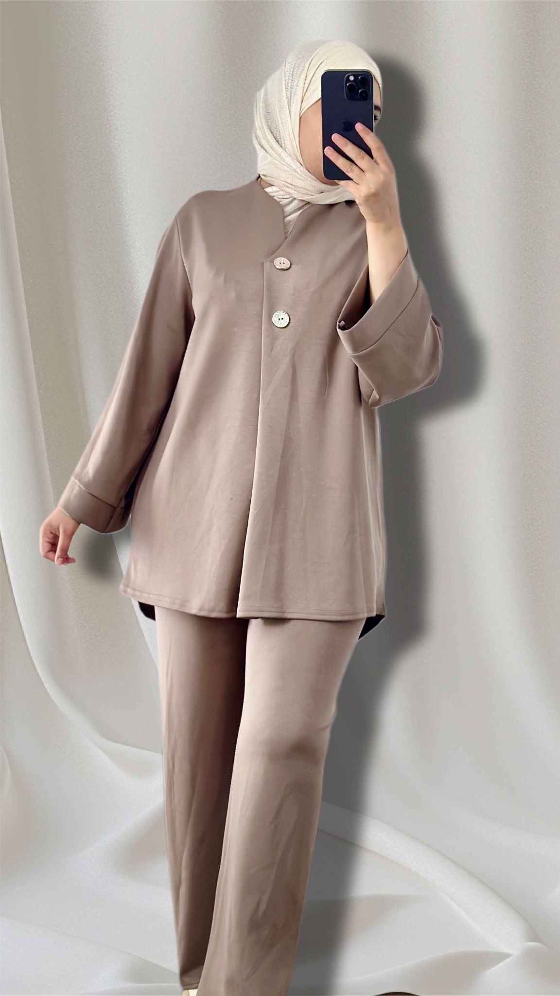rimas zweiteiliges set taupe