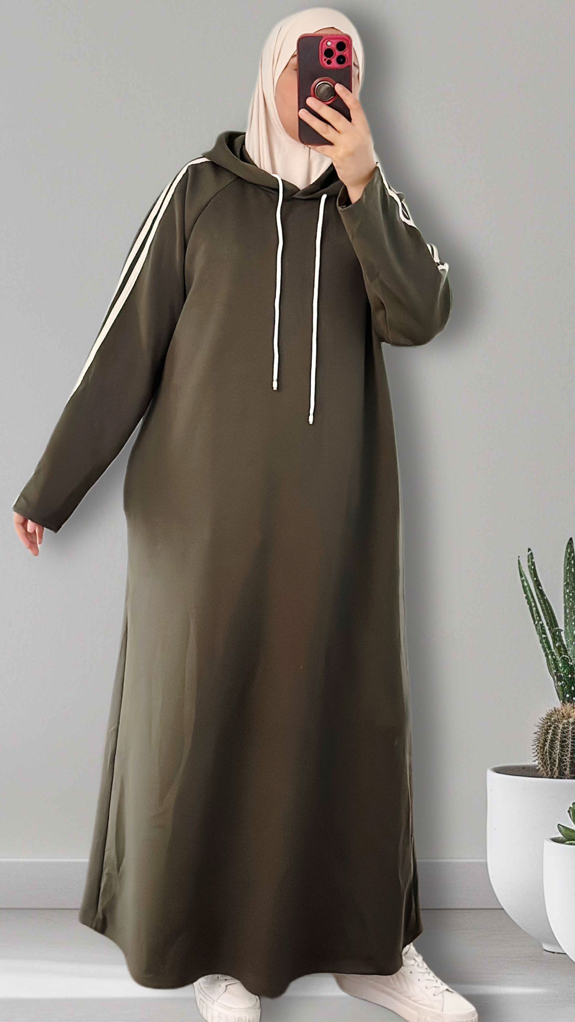 kaputzenkleid kleid in kaki