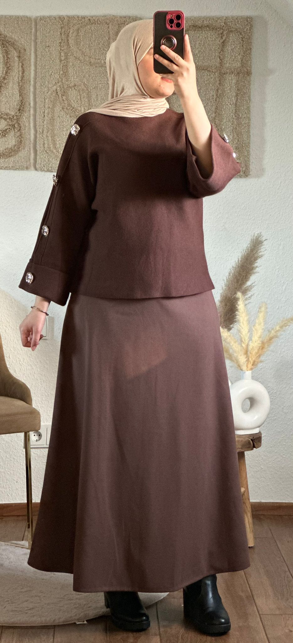 MARYAs Damenkdtrickkleid in braun