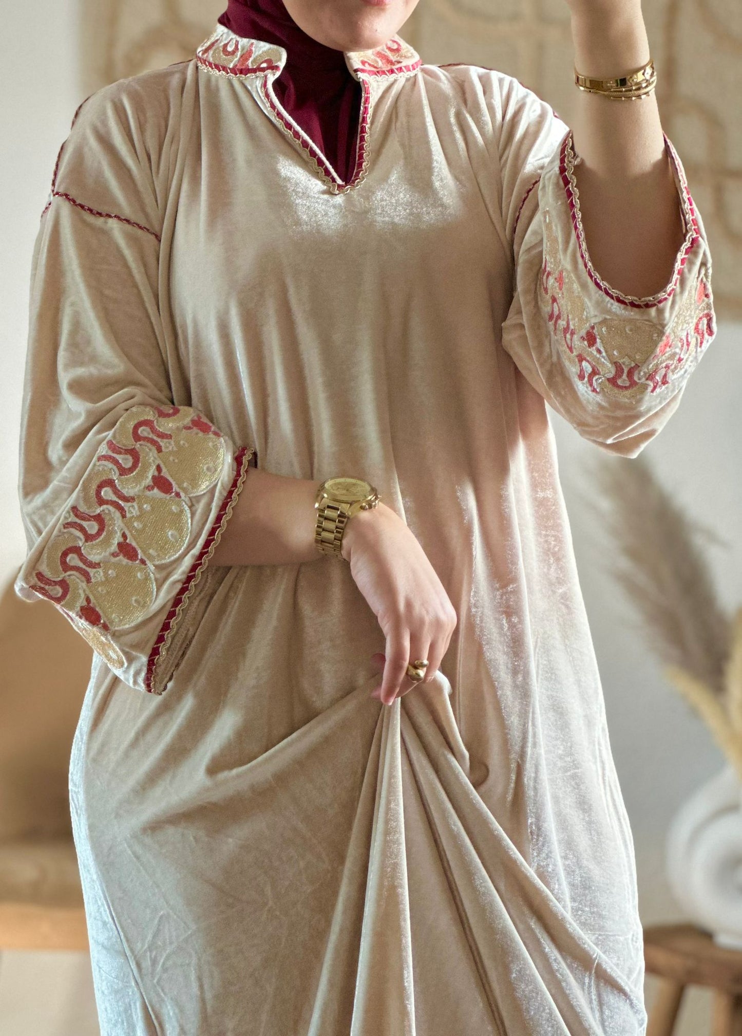 Orientalisches Kaftankleid in bieg