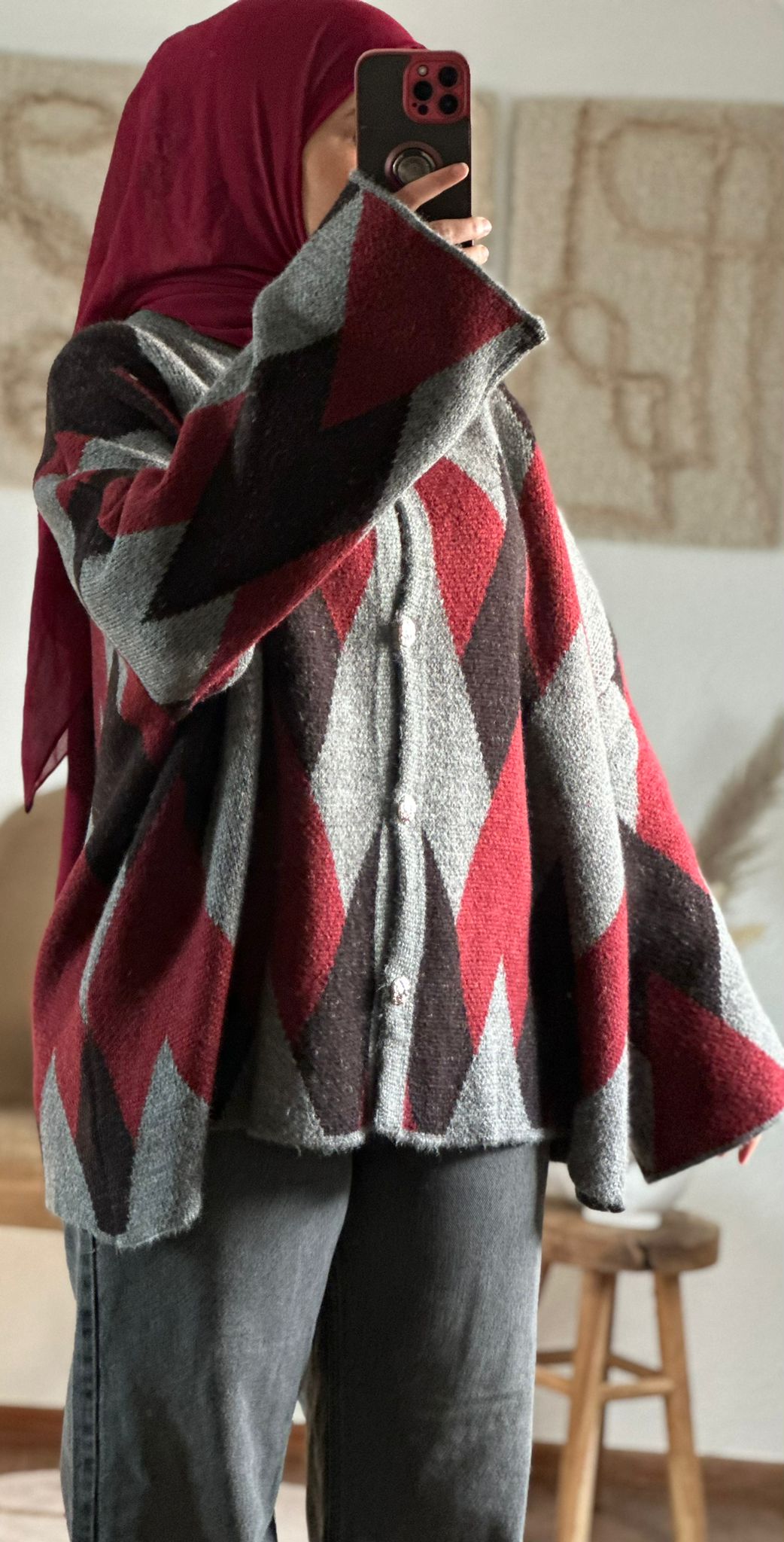 ILINAs Oversize-Wollhemd