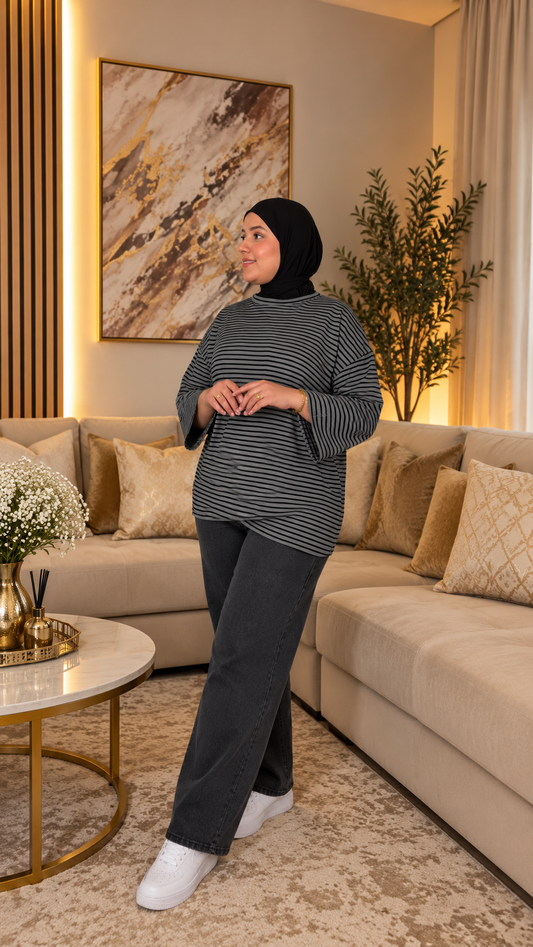 MAYSSA oversize Streifen-Tunika