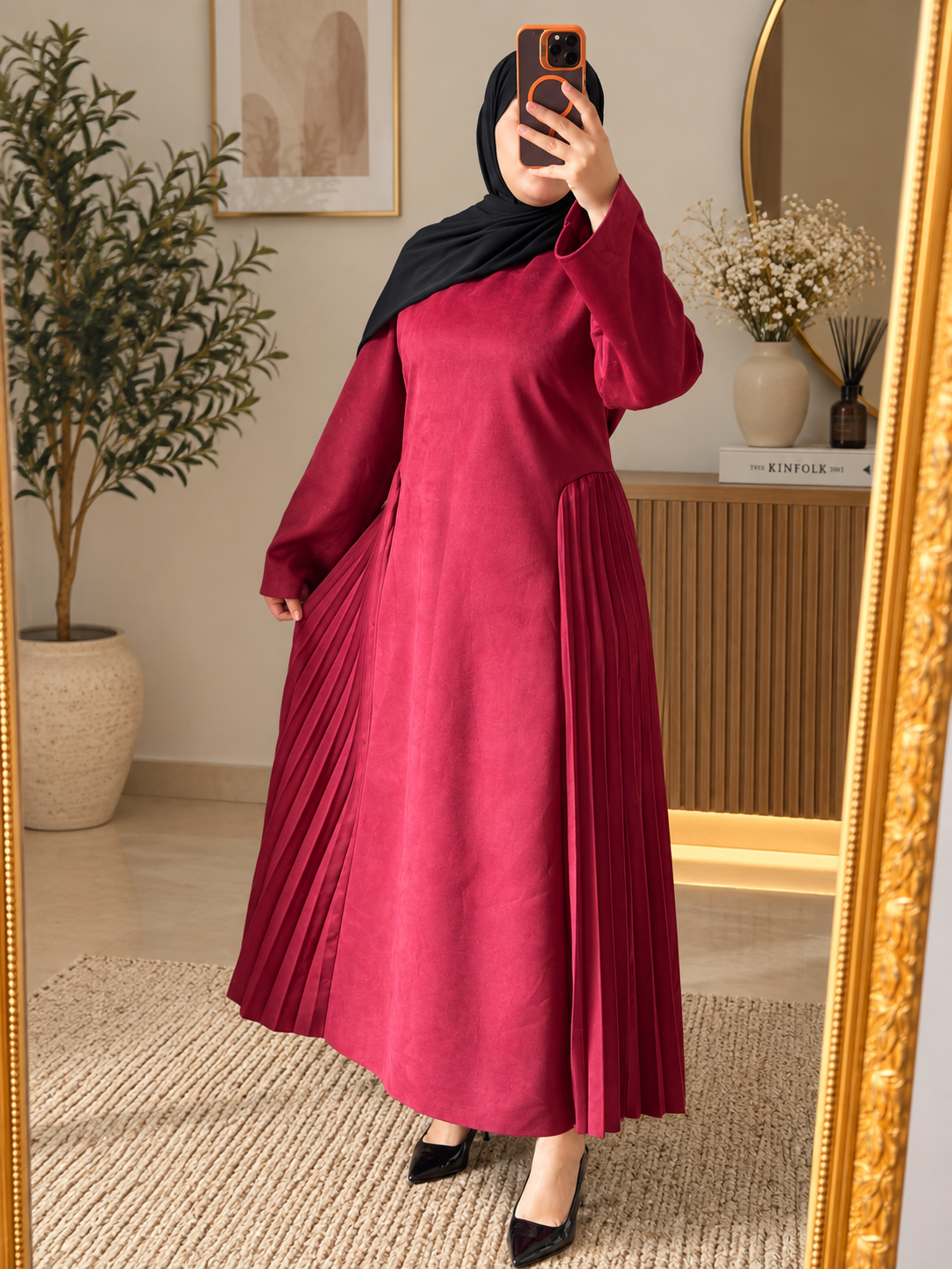 Elegnate leder kleid