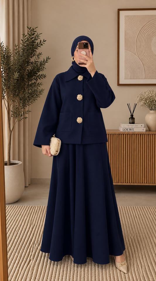 RAYANA elegante zweiteiliges strick set