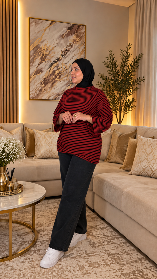 MAYSSA oversize Streifen-Tunika