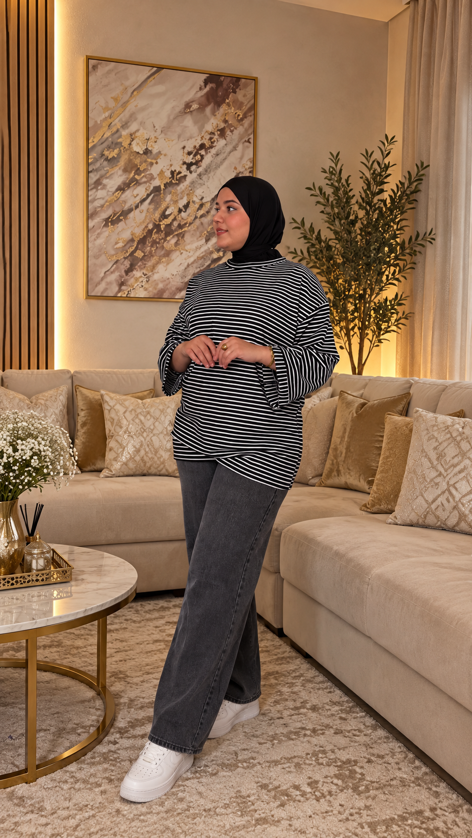 MAYSSA oversize Streifen-Tunika