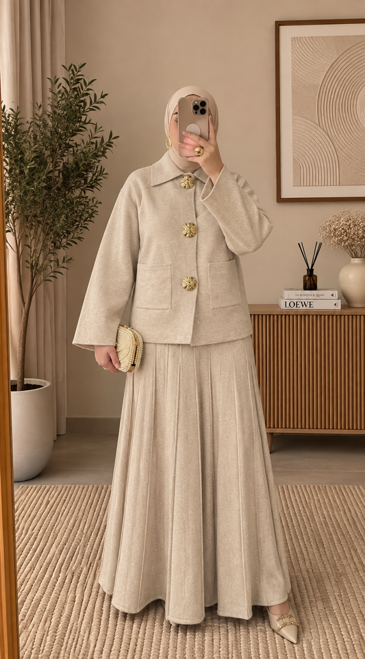 RAYANA elegante zweiteiliges strick set