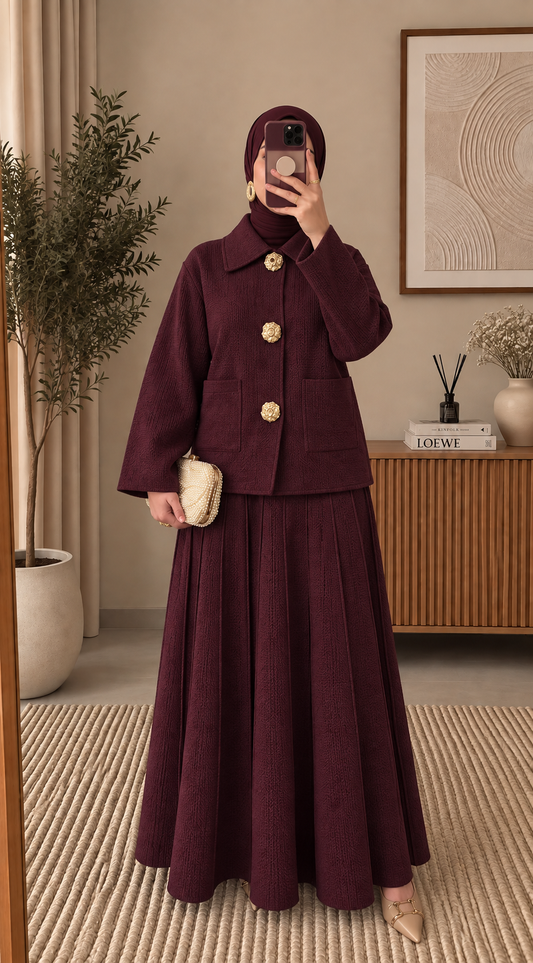 RAYANA elegante zweiteiliges strick set