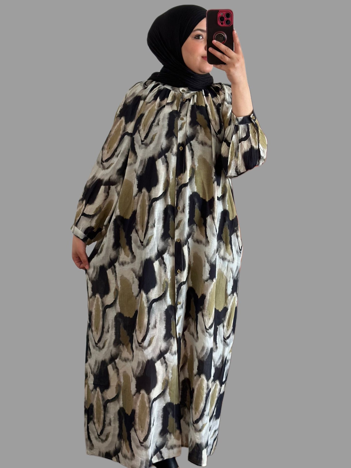 LAYNA kleid in der Farbe kaki