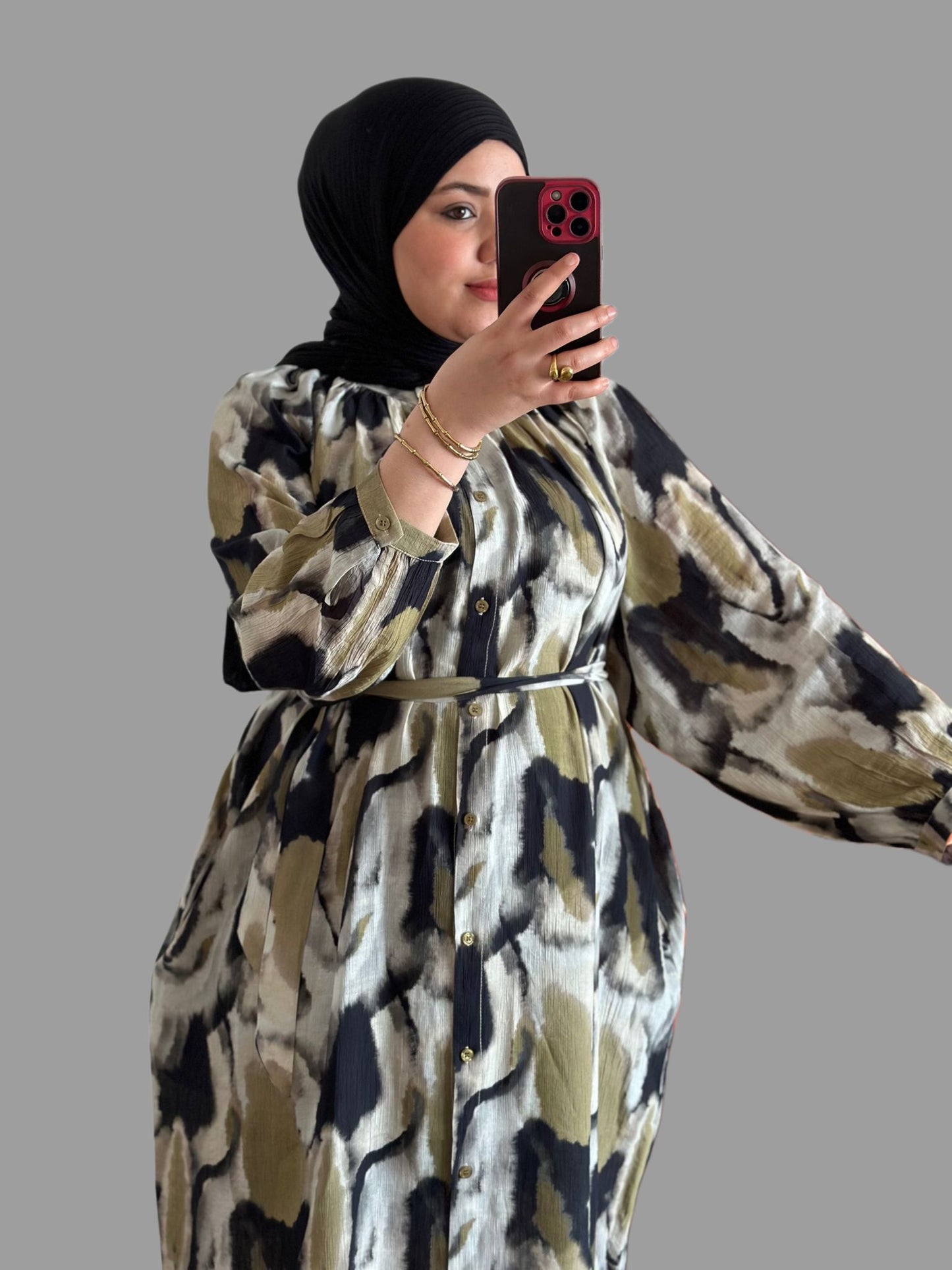 LAYNA kleid in der Farbe kaki