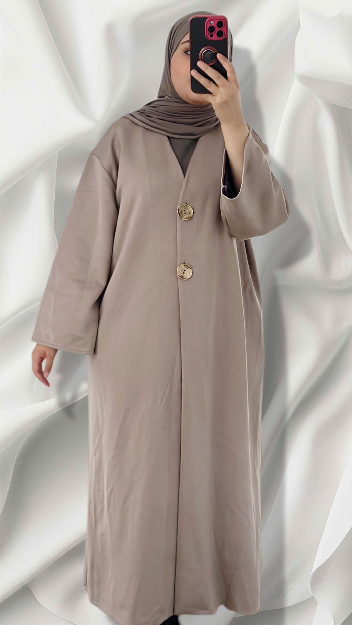 marwas kimono in taupe