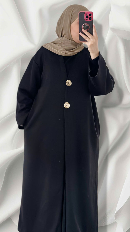 marwa kimono in schwarz