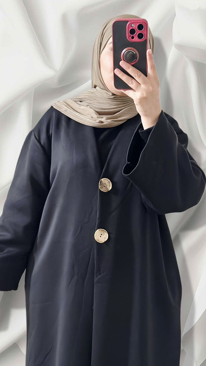 marwa kimono in schwarz