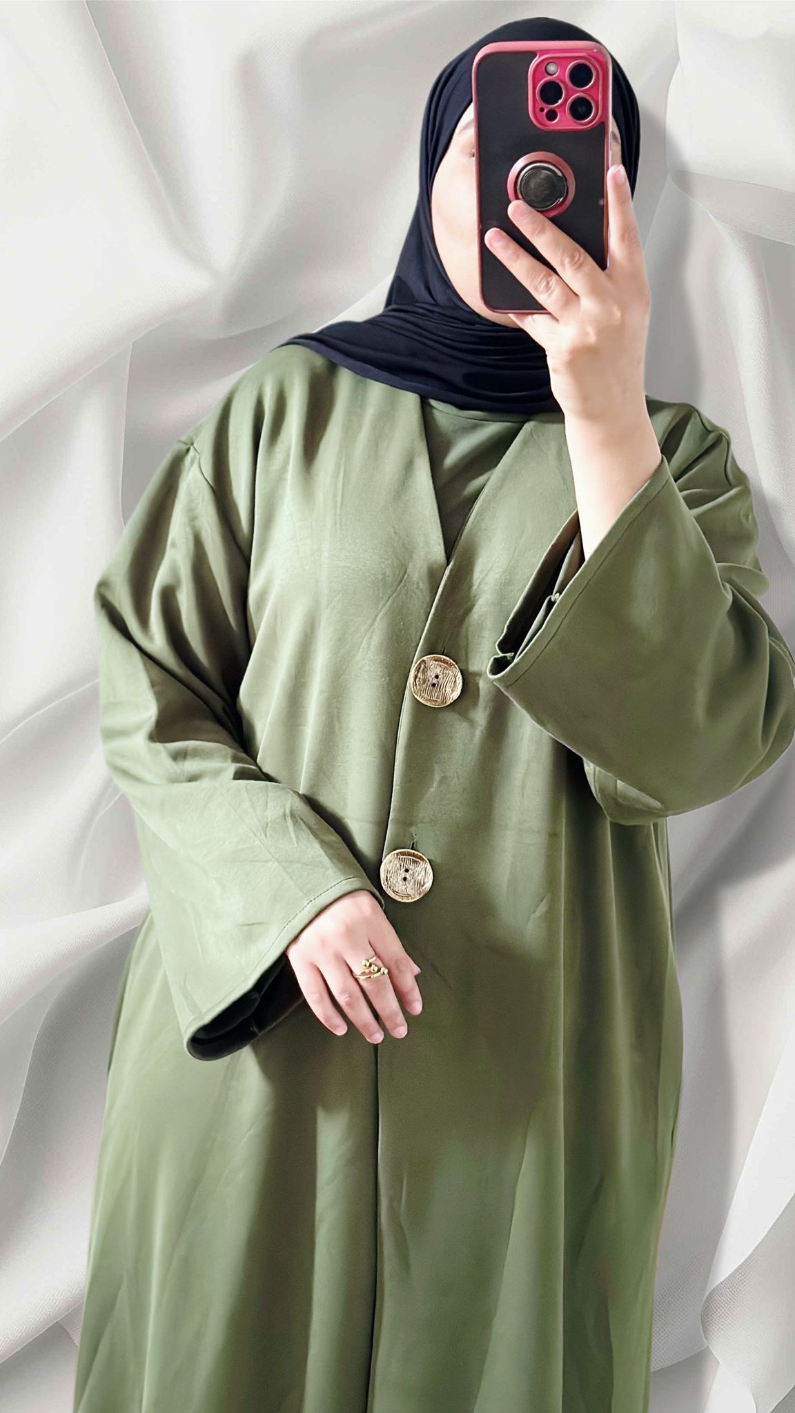 MARWAS kimono in Olivengrun