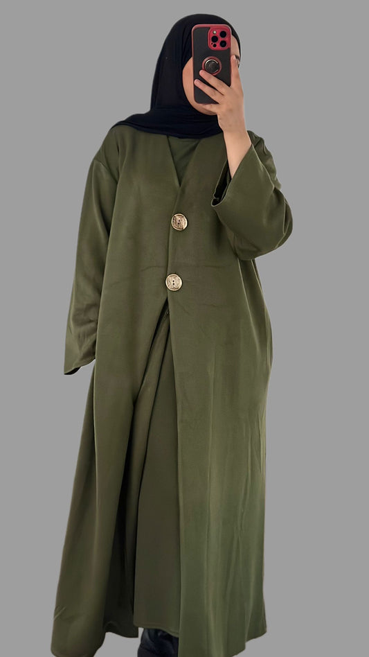 MARWAS kimono in Olivengrun