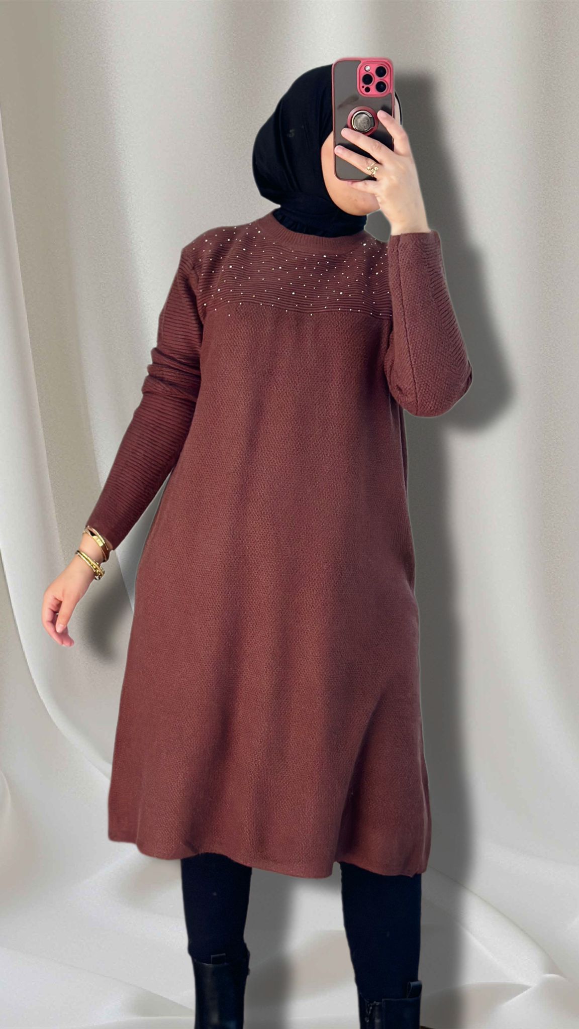 SAFA Pullover in braun Farbe