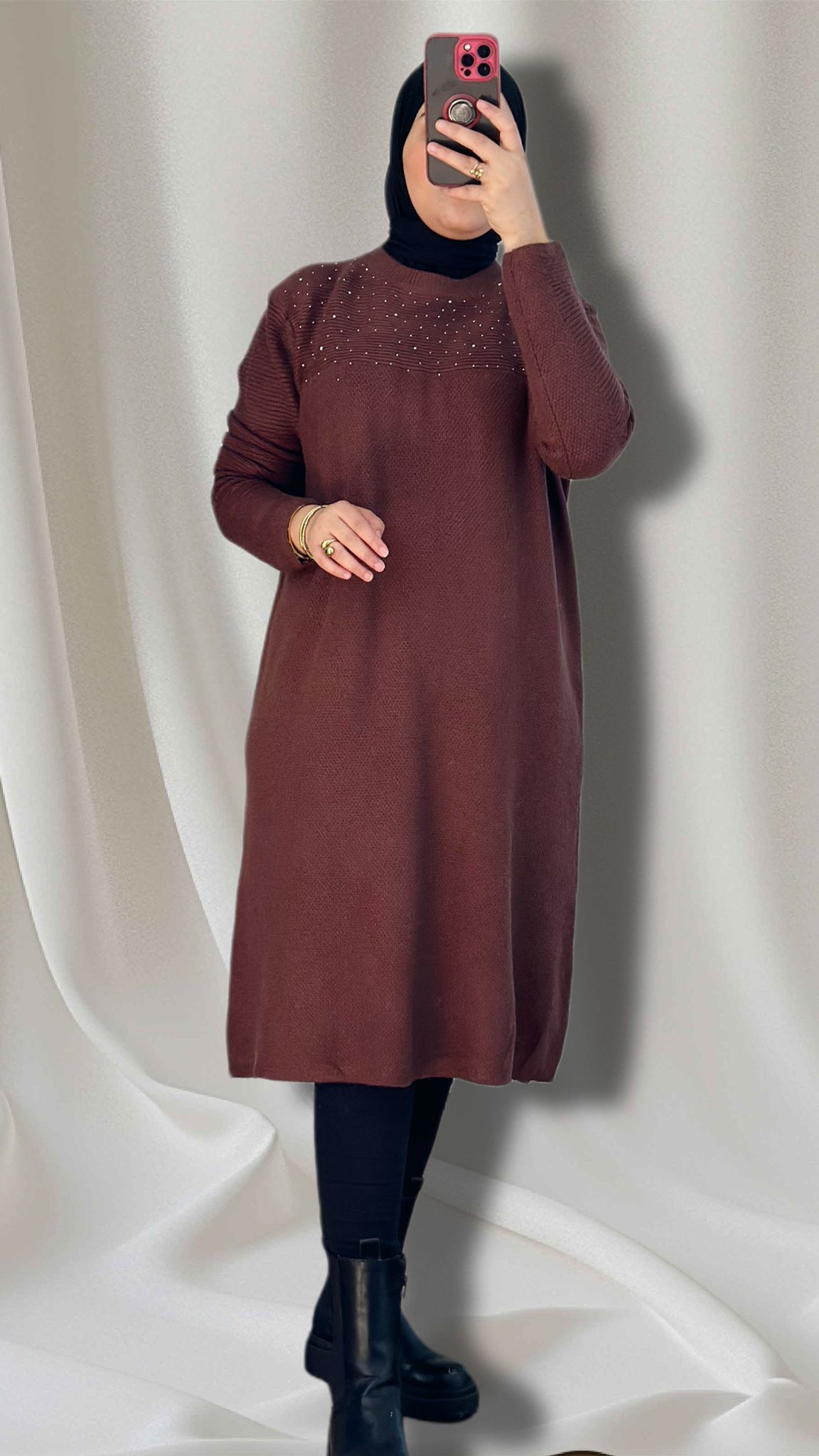 SAFA Pullover in braun Farbe