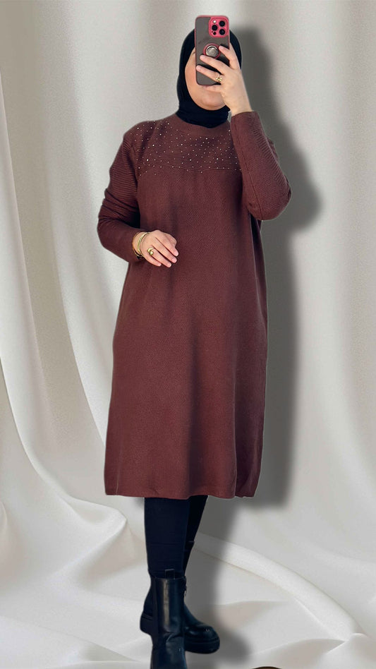 SAFA Pullover in braun Farbe