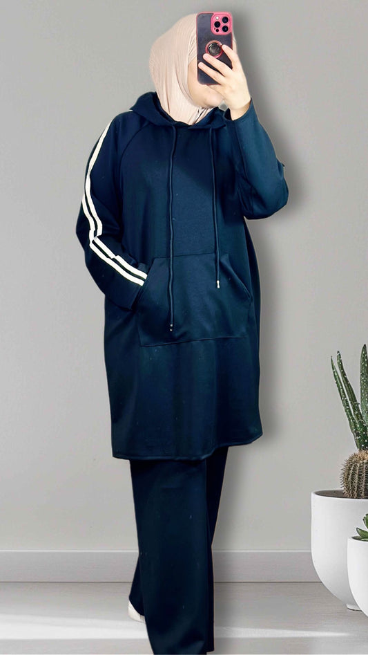 Ranas jogginganzug in schwarz