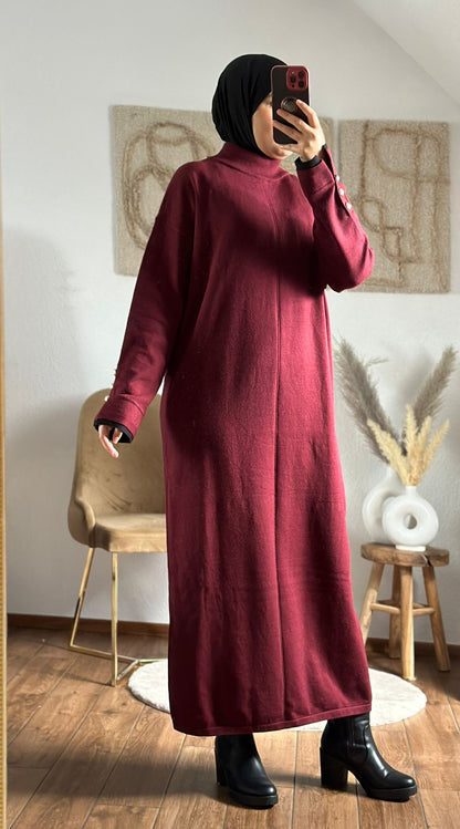 MINAs lang kleid in wein rot