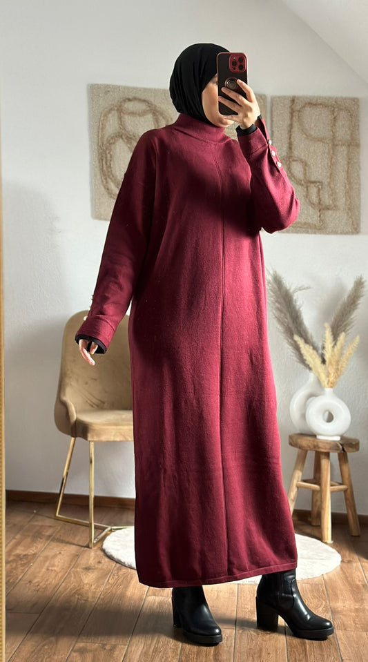 MINAs lang kleid in wein rot