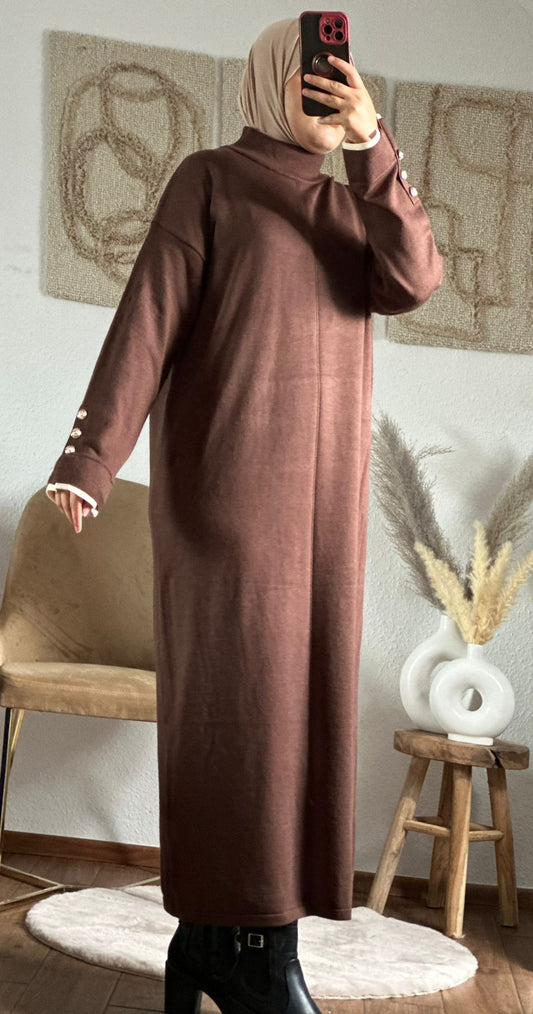 MINAs lang kleid in braun