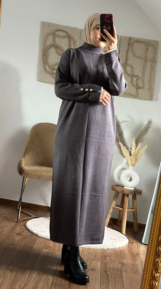 MINAs lang kleid in grau