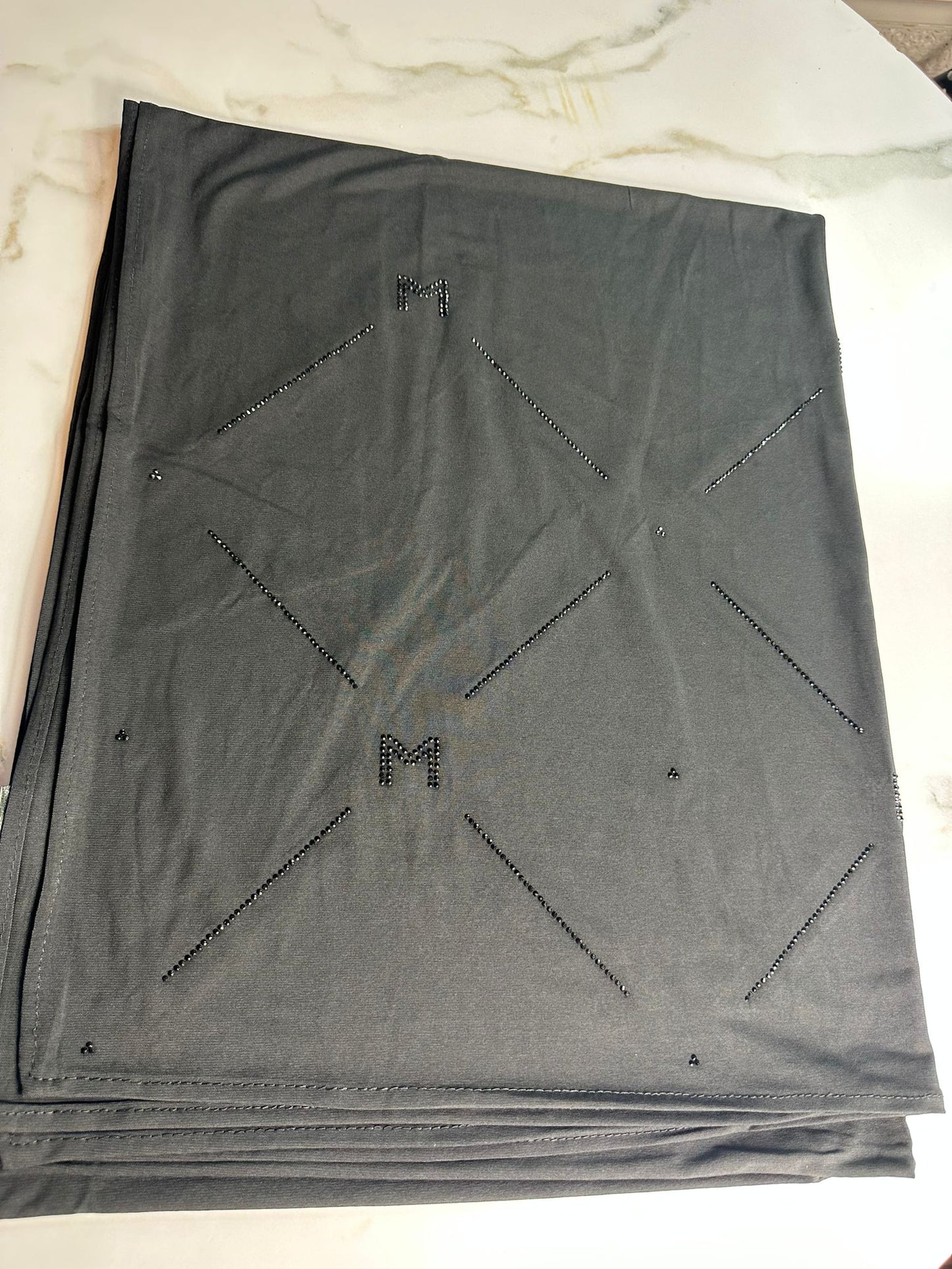 Schal  jersy premium in dunkel grau