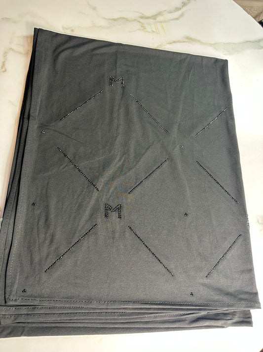 Schal  jersy premium in dunkel grau