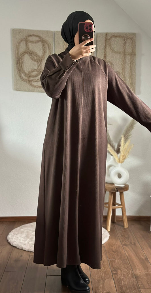 LATAFAs abaya in farbe braun