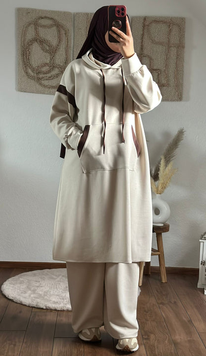 Bequem Joggin Anzug Zweiteiler Set