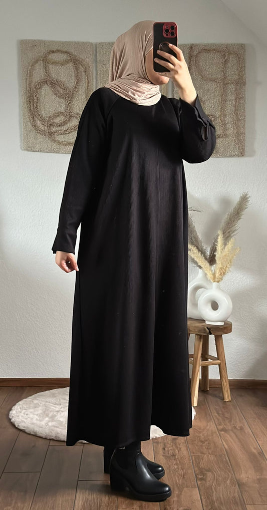 LATAFAs abaya in farbe schwarz