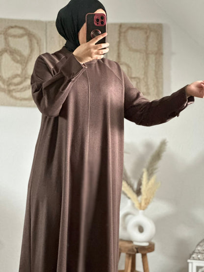 LATAFAs abaya in farbe braun