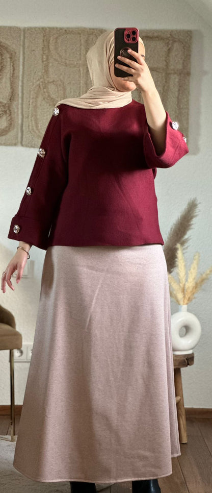 MARYAs Damenstrickpullover in bordoux