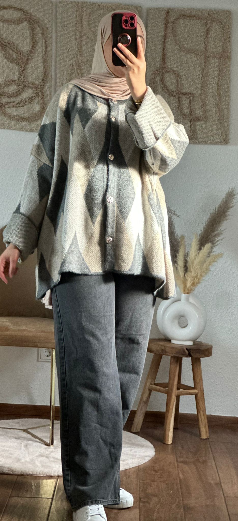 ILINAs Oversize-Wollhemd