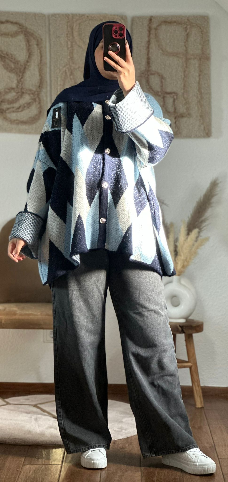 ILINAs Oversize-Wollhemd