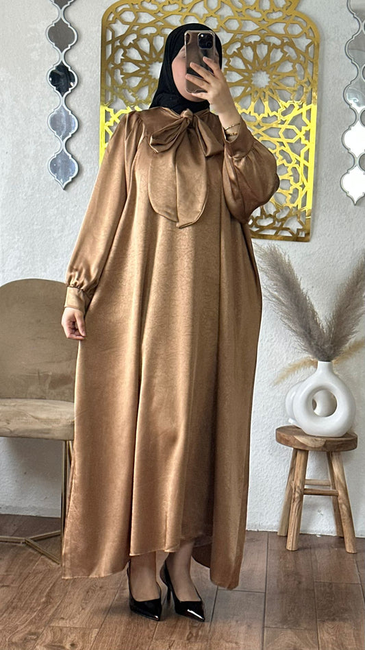 Yara maxikleid in farbe kamel