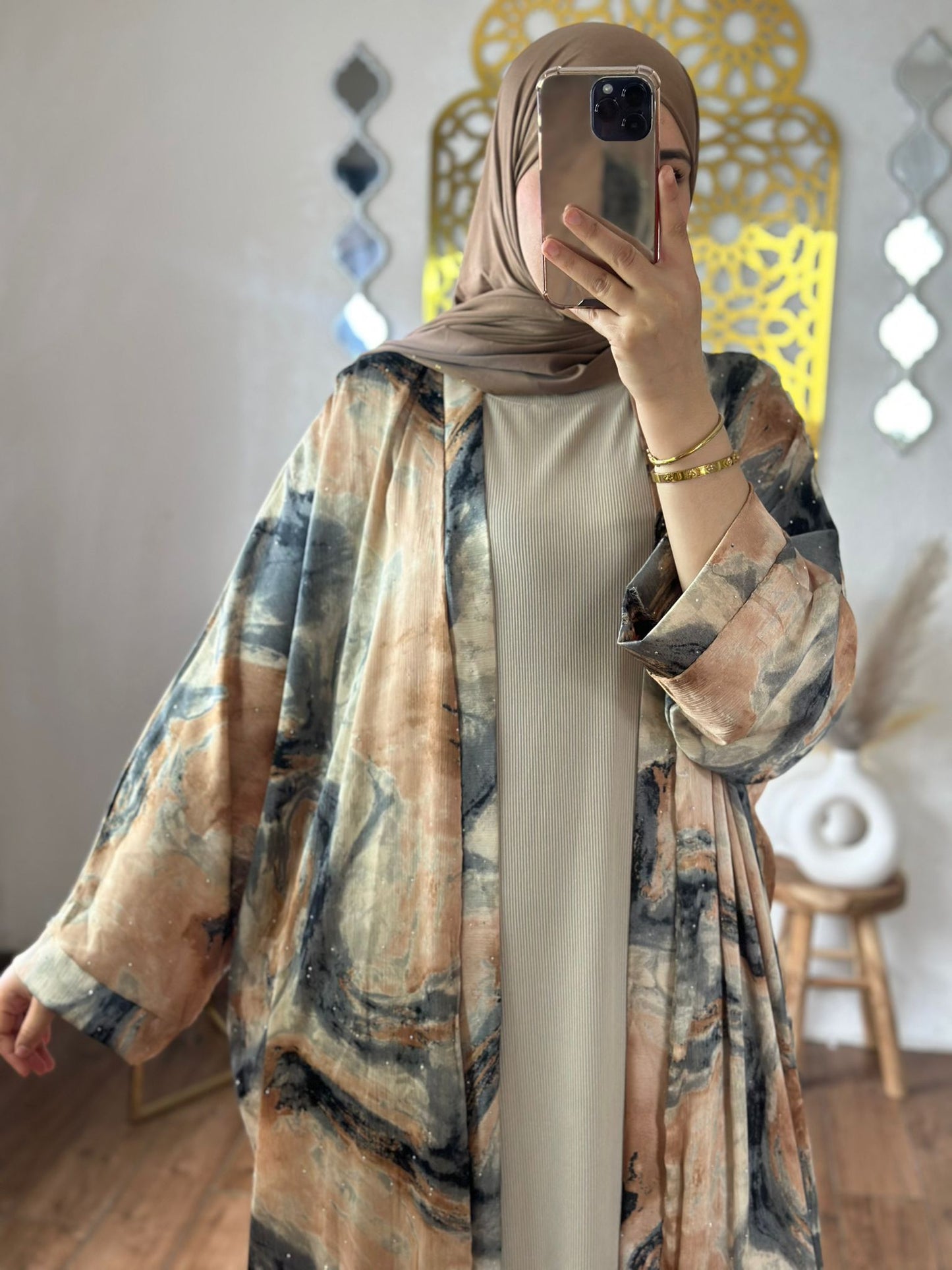 elegante zweiteiler abaya set