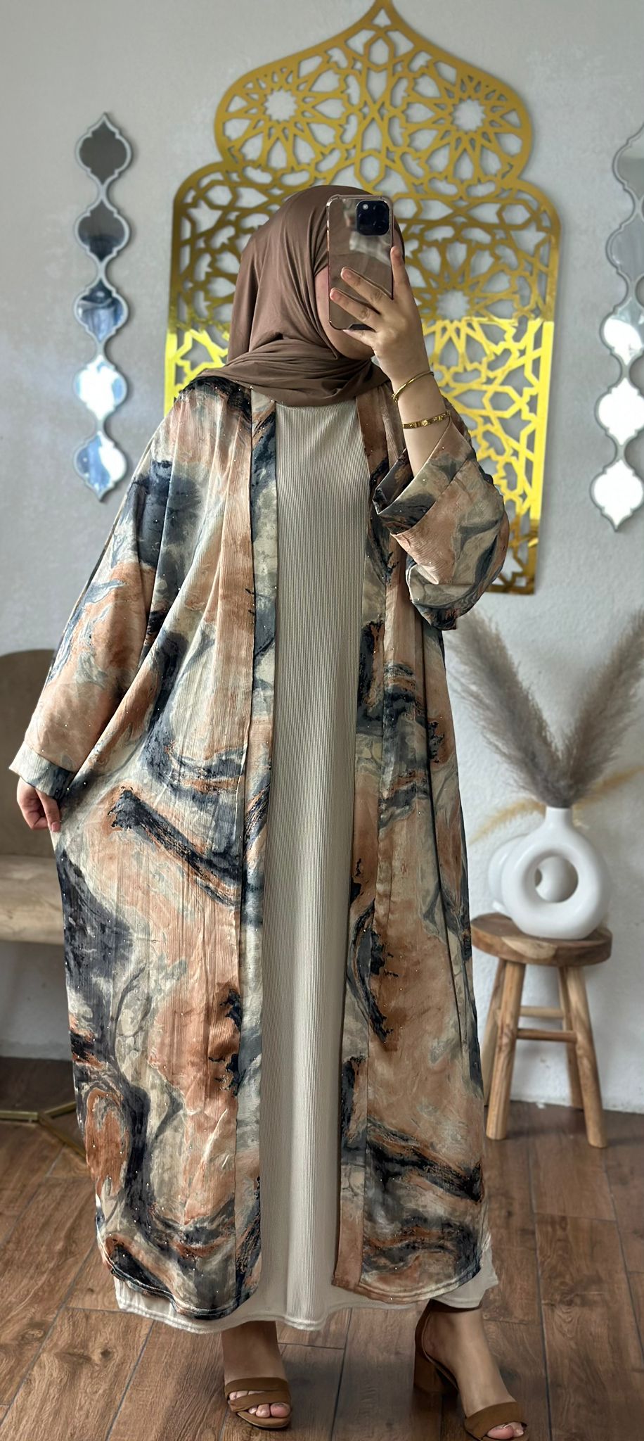 elegante zweiteiler abaya set