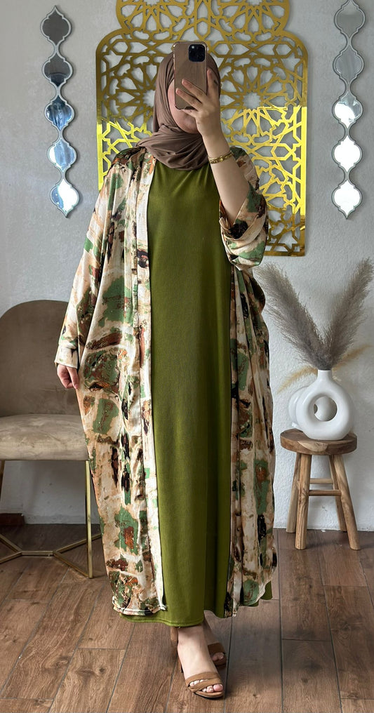 elegante zweiteiler abaya set