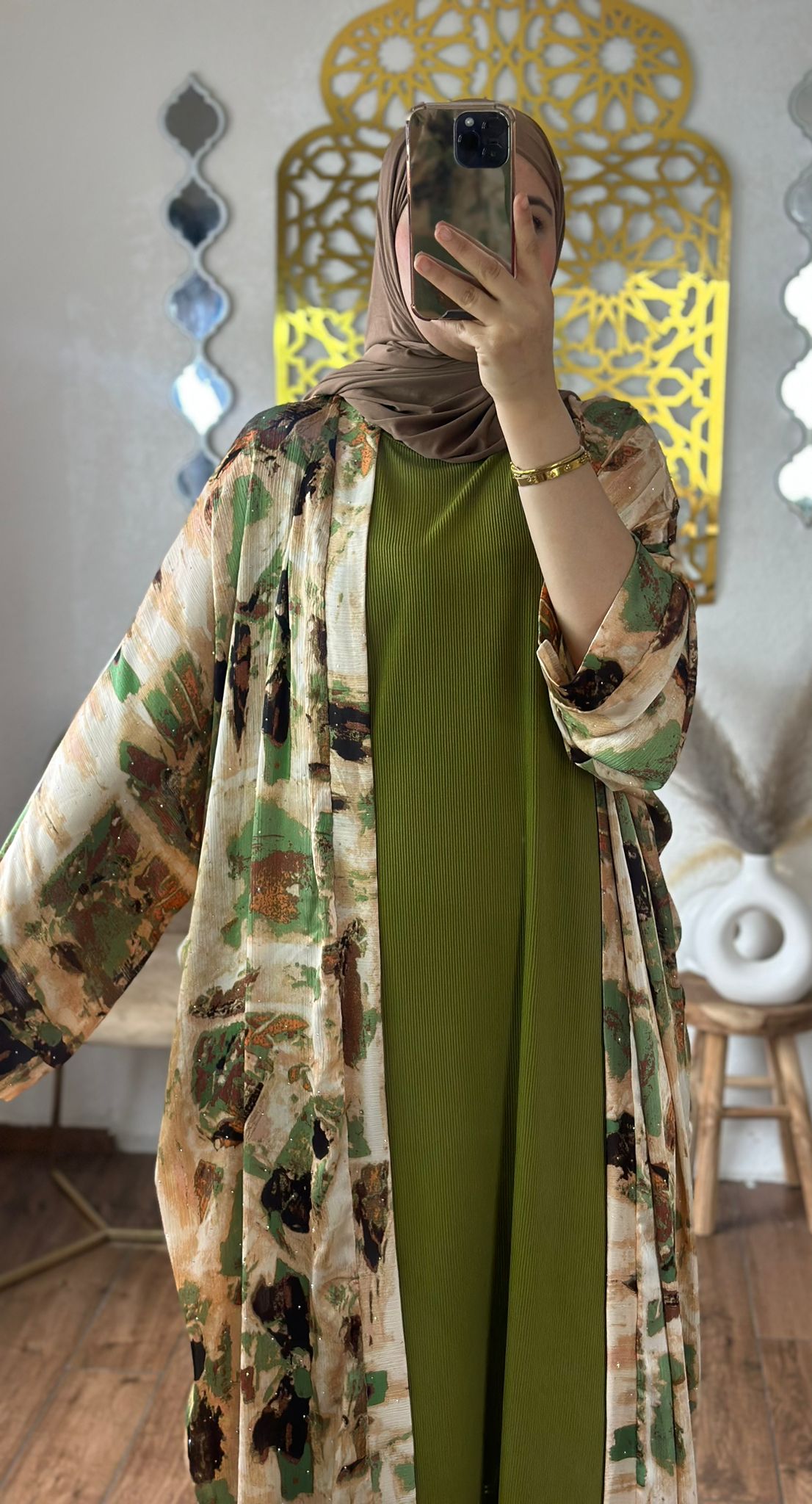 elegante zweiteiler abaya set